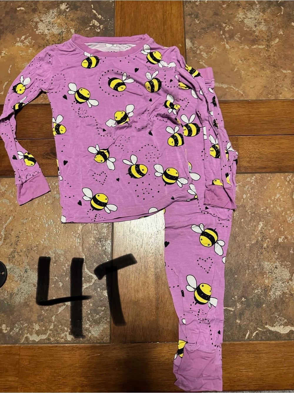 Little Sleepies Purple Bee Pajama Set
